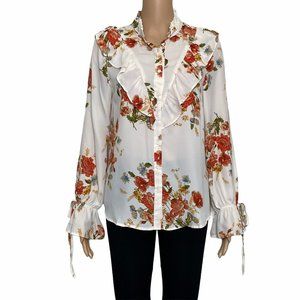 bleuh ciel long sleeve blouse beige